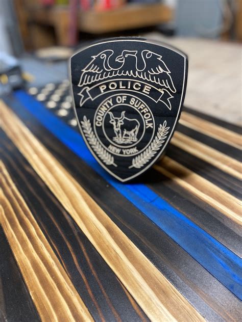 Suffolk County Police Thin Blue Line Flag Etsy