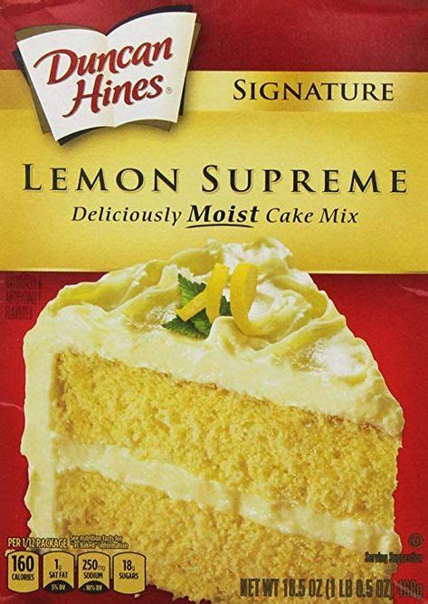 Browse our pie recipes, cake recipes, baking recipes, and more! Duncan Hines Signature Deliciously Moist Lemon Supreme Cake Mix 16.5 Oz. (2 Pack) | Lemon cake ...