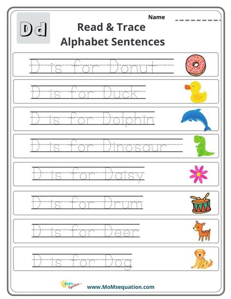 Handwriting Practice Sheets Alphabet Sentences For Beginning Writers