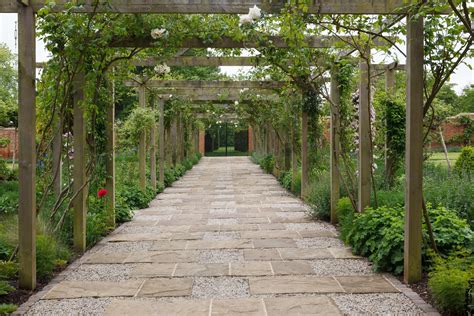 Photos by doug kalal, taken at a client's garden in rancho bernardo. Rustic Pergola-Framed York Stone Walkway - Randle Siddeley