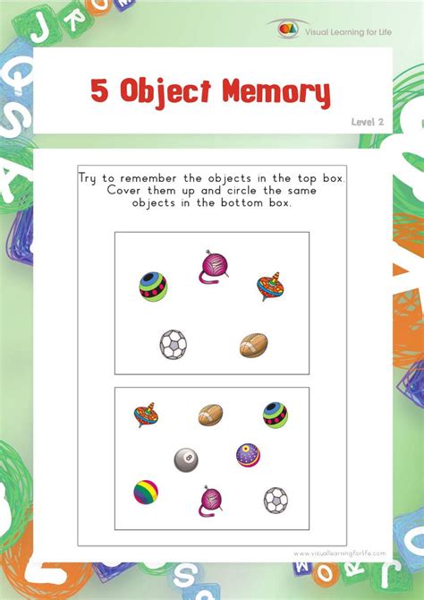 Cognitive Worksheets For Memory Memory Games Are Great For Building