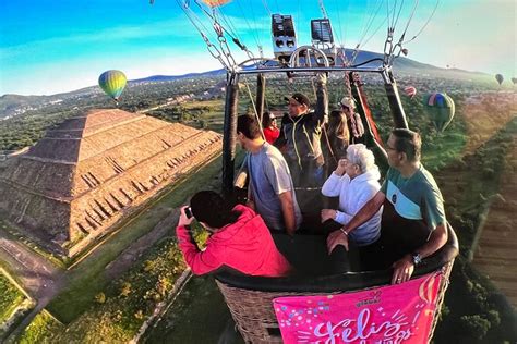 Hot Air Balloon Flight Over Teotihuacan 2024 Mexico City
