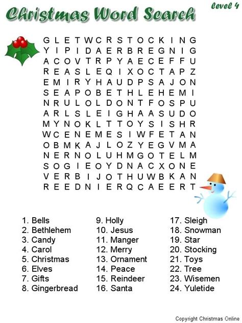 Christmas Word Puzzle Christmas Word Search Christmas Words