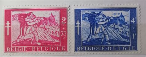 Belgique Stamp Pair Scott B571 572 Mh Central And South America