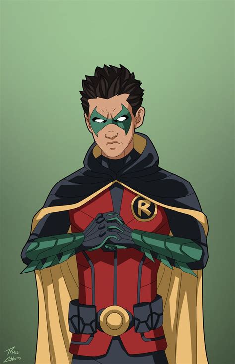Damian Wayne como el 5to Robin y actual así como tambien actual