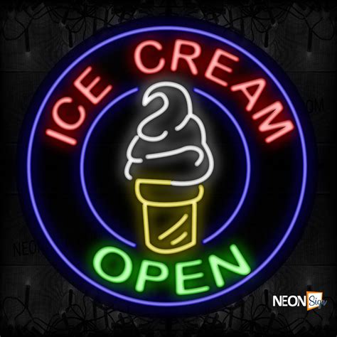 Ice Cream Open Neon Sign NeonSign Com