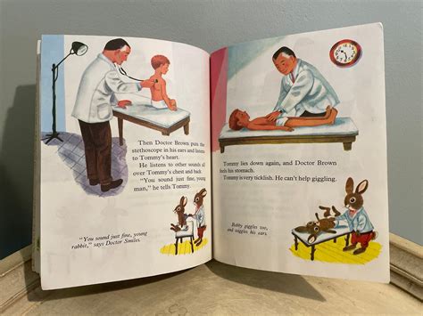A Babe Golden Book Tommy Visits The Doctor By Jean H Etsy