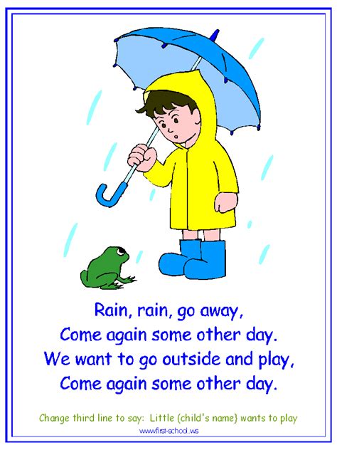 96 Baby Poems Rain Rain Go Away