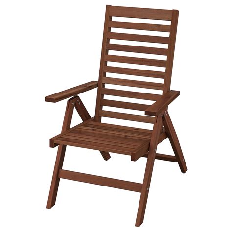 ÄPPLARÖ foldable brown stained, Reclining chair, outdoor - IKEA