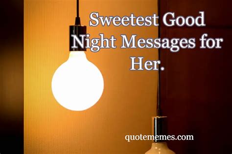 Sweetest Good Night Messages For Her