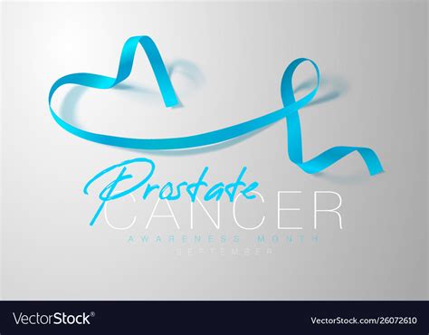 Prostate Cancer Awareness Calligraphy Poster Vector Image