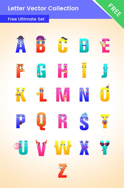 We can write each letter as a large letter (capital) or small letter. Alphabet Clipart Set - Vector Characters
