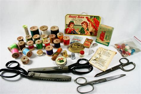 Instant Collection Of Vintage Thread And Sewing Supplies Sewing