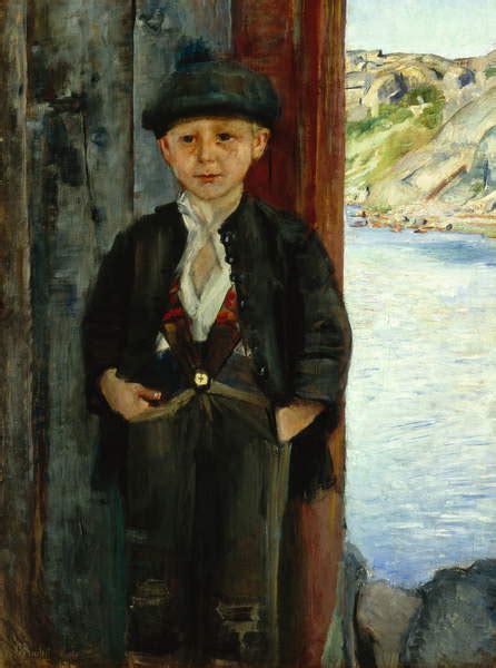 Junge An Der Hauswand Um 1890 Von Christian Krohg