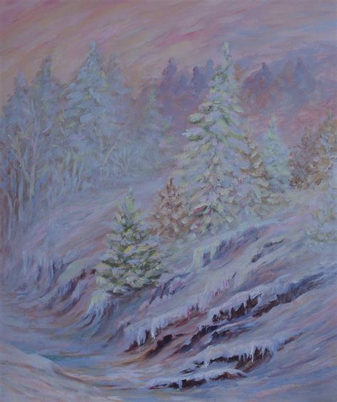 Ice Fog In The Forest Painting By Jo Smoley Fine Art America