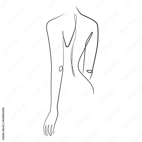 Art Of Line Art Naked Woman Stock Vector Illustration Of Draft My Xxx Hot Girl