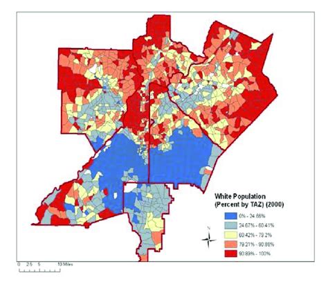Percent White Population In Atlanta By Taz 2000 43 Download