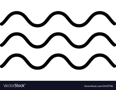 Wave Icon In Trendy Flat Style Isolated On White Vector Image
