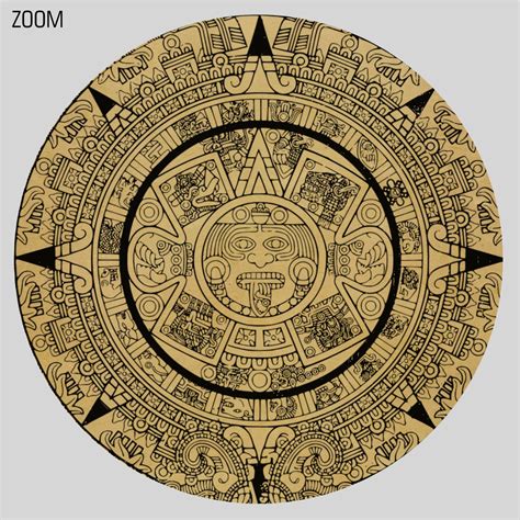 Printable Mayan Calendar Tzolkin Ancient Astrology Pagan Art Poster