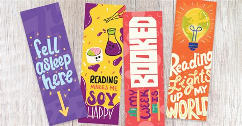 celebrate reading with these free printable bookmarks