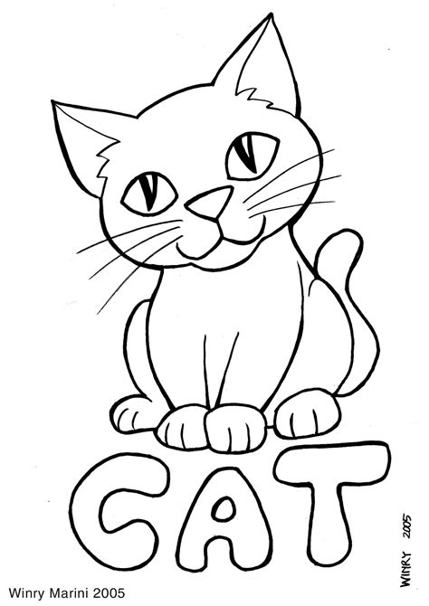Art And Lore Cat Coloring Page Mewarnai Kucing