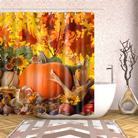 Autumn Leaves Happy Thanksgiving Day Pumpkin Sunflowers 3d Print