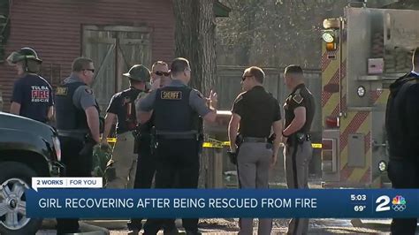 Girl Recovering After Being Rescued From Fire