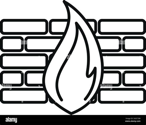 Modern Firewall Icon Outline Modern Firewall Vector Icon For Web
