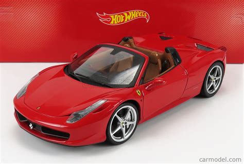 Mattel Hot Wheels X5527 Scale 118 Ferrari 458 Italia Spider 2011 Red