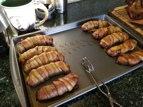 Smoked Bacon Wrapped Cheese Stuffed Brats Smoked Bacon Bacon Wrapped
