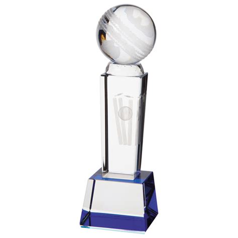Tribute Crystal Cricket Trophy Glass Football Award