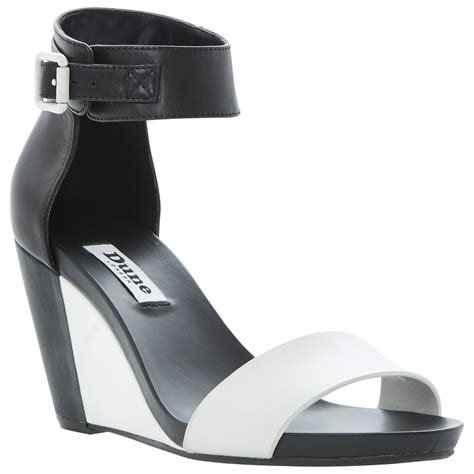 Black Sandals Black And White Wedge Sandals