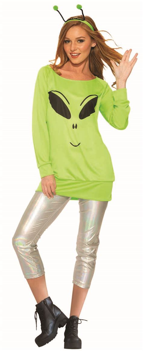 Spaced Out Womens Adult Cute Alien Halloween Costume Ebay