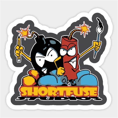 Short Fuse Mascot Short Fuse Studios Sticker Teepublic Uk