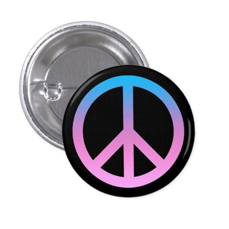 Pretty Peace Symbol Button Zazzle