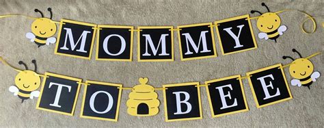Mommy To Bee Banner Yellow Bees Great For Baby Showers Ebay Bee