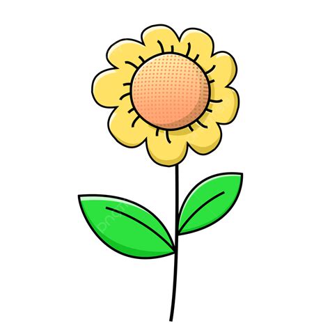 노란 꽃 일러스트 패턴 꽃 벡터 간단한 꽃 꽃 Png 일러스트 및 Psd 이미지 무료 다운로드 Pngtree