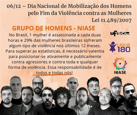 Dia Nacional De Mobiliza O Dos Homens Pelo Fim Da Viol Ncia Contra As Mulheres N Cleo De