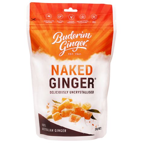 Naked Ginger 200g Buderim Ginger Shop