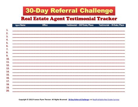 Real Estate Agent Testimonial Tracker