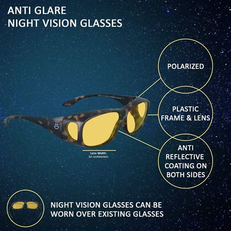 optix 55 fit over hd day night driving glasses wraparound sunglasses for men women anti