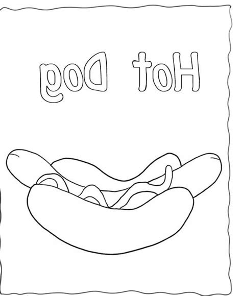 Coloring page food > hot dog. Hot Dog Coloring Pages - Coloring Home