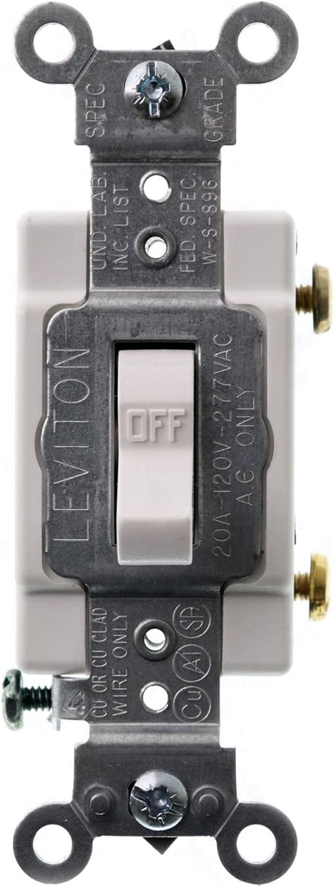Leviton Cs120 2w Commercial Grade Toggle Switch 1 Pole 20a 120277v