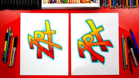 How To Draw The Word Art Simple Graffiti Challenge Time Art For