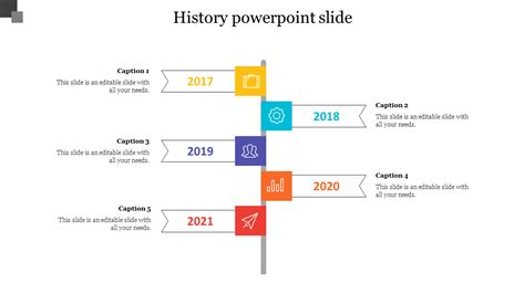 Awesome History Powerpoint Slide Timeline Template