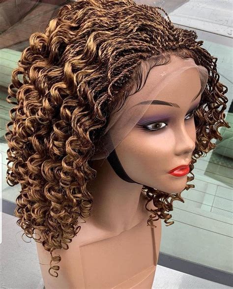 Gold Braided Wig For Black Womenknotless Braidsshort Etsy