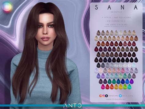 Sims 4 Sana Hairstyle The Sims Book