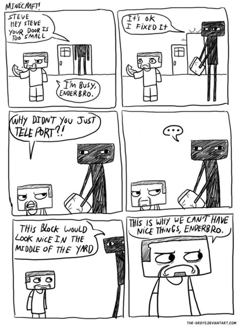 Funny Minecraft Enderman Comics