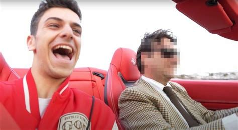 Matteo Di Pietro Il Video Con Il Papà Nella Ferrari A Noleggio Senza Cintura Stupenda La