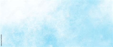 Abstract Gradient Light Sky Blue Shades Watercolor Background On White